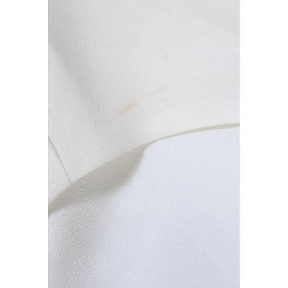 Ellelauri Womens Round Neck Long Sleeve Lace Trim Blouse White Size M - Picture 5 of 7